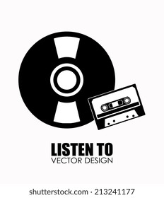 Music design over white background, vector illustration