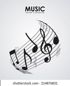 music design over  white background vector illustration