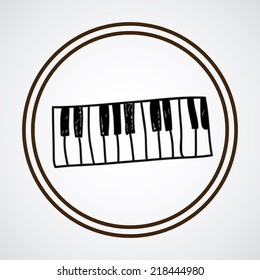 Music design over white background, vector illustration