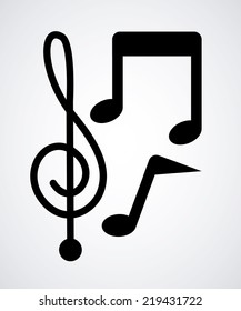 Music design over white background, vector illustration