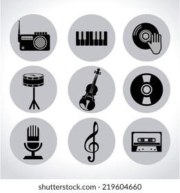 Music design over white background, vector illustration