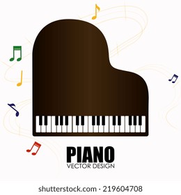 Music design over white background, vector illustration