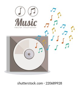 Music design over white background, vector illustration