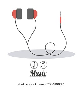 Music design over white background, vector illustration