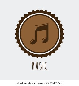 Music design over white background, vector illustration