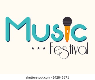 Music design over white background, vector illustration.