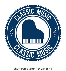 Music design over white background, vector illustration.