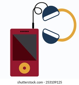 Music design over white background, vector illustration.
