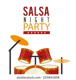 Music design over white background, vector illustration.