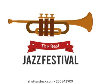 Music design over white background, vector illustration.
