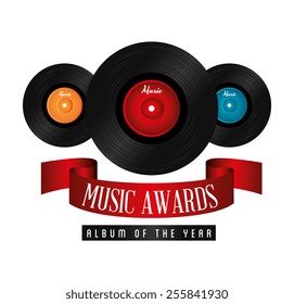 Music design over white background, vector illustration.