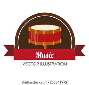 Music design over white background, vector illustration.
