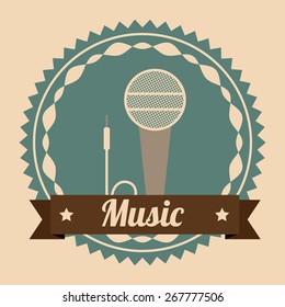 Music design over white background, vector illustration