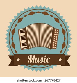 Music design over white background, vector illustration