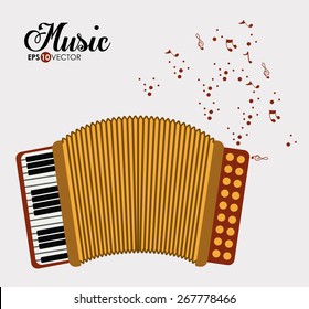 Music design over white background, vector illustration