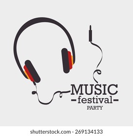 Music design over white background, vector illustration.