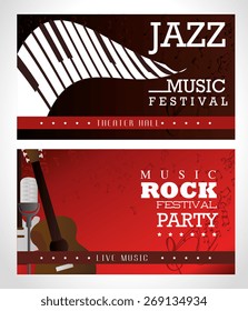 Music design over white background, vector illustration.