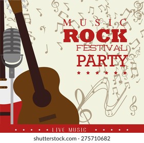 Music design over white background, vector illustration.