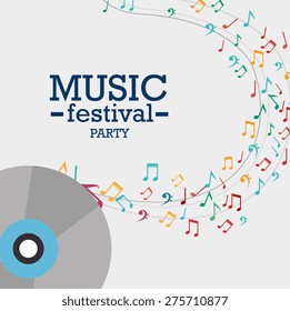 Music design over white background, vector illustration.