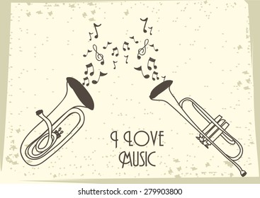 Music  design over white background, vector illustration