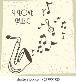 Music  design over white background, vector illustration