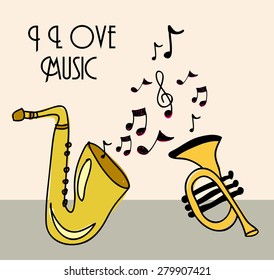 Music  design over white background, vector illustration