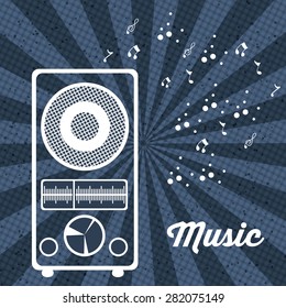 Music  design over white background, vector illustration