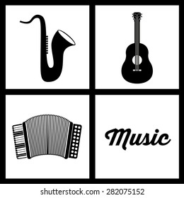 Music  design over white background, vector illustration