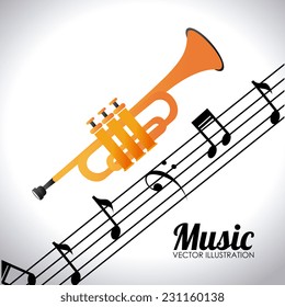 Music design over white background,vector illustration