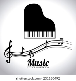 Music design over white background,vector illustration
