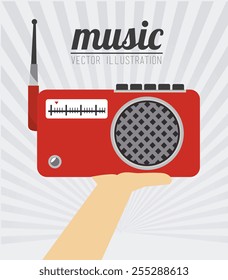 Music design over white background,vector illustration.