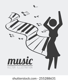 Music design over white background,vector illustration.