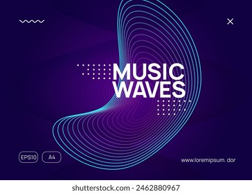 Music Design. Pink Dj Magazine. Nightclub Audio Illustration. Violet Edm Banner. Party Poster. Discotheque Festival Graphic. Trance Cover. Green Music Design