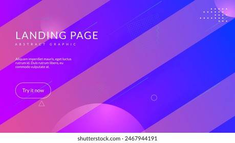Diseño musical. Fondo 3D redondo. Póster rosa minimalista. Tapa del Vector. Plantilla de geometría de curva. Espectro Ux. Página de inicio del partido. Diseño de música azul