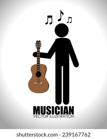Music design, vector illustration.