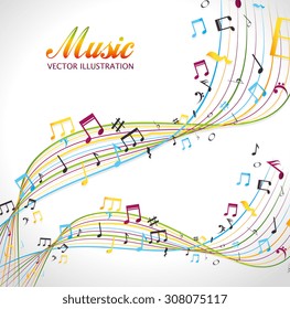Music design, vector illustration eps 10.