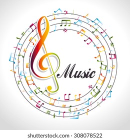 Music design, vector illustration eps 10.