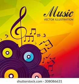 Music design, vector illustration eps 10.