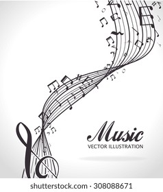 Music design, vector illustration eps 10.