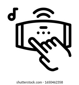 Music Device Icon Vector. Outline Music Device Sign. Isolated Contour Symbol Illustration