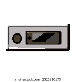 music digital amplifier game pixel art retro vector. bit music digital amplifier. old vintage illustration