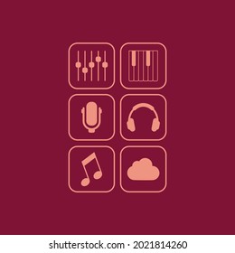Music or digital audio production icon