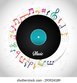 Music digital design, vector illustration eps 10.