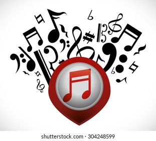 Music digital design, vector illustration 10 eps graphic