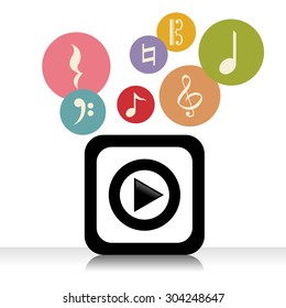 Music digital design, vector illustration 10 eps graphic