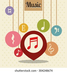 Music digital design, vector illustration 10 eps graphic