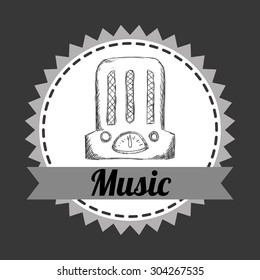 Music digital design, vector illustration 10 eps graphic