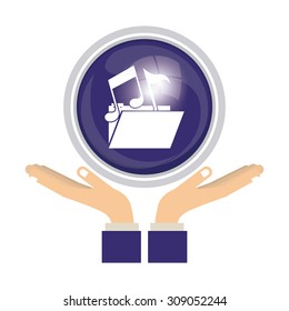 Music digital design, vector illustration eps 10