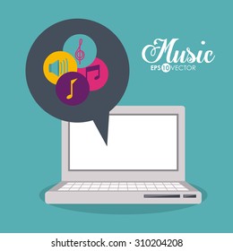 Music digital design, vector illustration eps 10