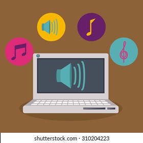 Music digital design, vector illustration eps 10